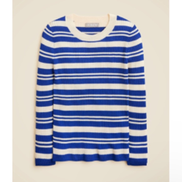 J. Crew Sweaters - J. Crew Carolyn three-quarter sleeve sweater in striped merino wool